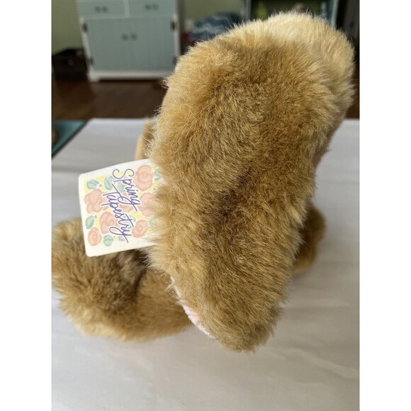 Vintage Applause Spring Tapestry "Lewis" Bunny Stuffed Plush 9" Tall - Picture 5 of 8
